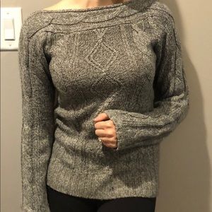 Grey chunky knit sweater